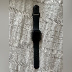 Apple Watch Series 5 GPS+Cellular 40mm Black Stainless Steel Case, Black Band